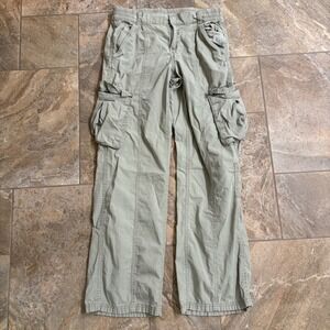 H&M Divided Cargo Pants‎ Utility Pockets Khaki Green Casual Size 6